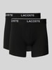 Lacoste Boxershort met elastische band met label in een set van 3 stuks Zwart