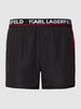 Karl Lagerfeld Beachwear Badehose mit Label-Patch Schwarz