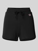 CHAMPION Sweatshorts met labeldetail Zwart
