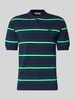 REVIEW Slim Fit Poloshirt aus Viskose-Mix Marine