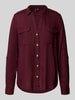 Vero Moda Regular fit overhemdblouse van pure viscose, model 'BUMPY' Bordeaux
