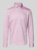 SEIDENSTICKER Slim fit zakelijk overhemd van katoen met kentkraag Fuchsia