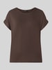 ONLY Regular Fit T-Shirt aus Viskose-Mix Modell 'MOSTER' Schoko