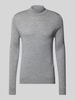 Christian Berg Men Strickpullover mit Turtleneck Hellgrau Melange