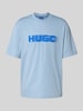 Hugo Blue T-Shirt mit Logo-Print Modell 'Nalax' Rauchblau