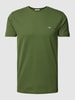 Gant T-shirt met labelstitching Olijfgroen