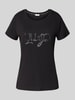 LIU JO SPORT T-Shirt mit Label-Print Black