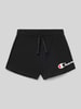 CHAMPION Regular fit sweatshorts met labelprint Zwart