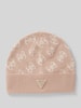 Guess Activewear Czapka beanie z detalami z logo Beżowy