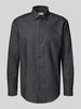 Jake*s Regular fit zakelijk overhemd met kentkraag Antraciet