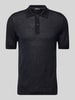 MAERZ Muenchen Regular fit poloshirt met ribboorden Marineblauw