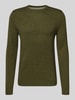 MCNEAL Gebreide pullover van wolmix met kasjmier Olijfgroen gemêleerd
