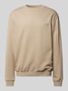 WOODBIRD Sweatshirt mit Label-Stitching Modell 'Cane' Beige