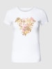 Guess T-Shirt mit Logo-Print Modell 'HIBISCUS' Offwhite