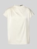 Zero Regular Fit Blusenshirt mit gelegten Falten Ecru