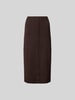 Victoria Beckham Midirock in Strick-Optik Dunkelbraun