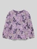 s.Oliver RED LABEL Ausgestelltes Langarmshirt mit All-over-Print Lavender