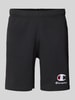 CHAMPION Sweatshorts mit Label-Stitching Black