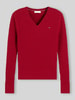 Tommy Hilfiger Regular Fit Pullover aus reiner Baumwolle Bordeaux