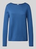 s.Oliver RED LABEL Regular Fit Strickpullover aus Baumwoll-Viskose-Mix Blau