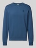 Knowledge Cotton Apparel Sweatshirt mit Label-Detail Royal