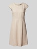 More & More Knielanges Kleid mit Strukturmuster Beige