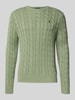 Polo Ralph Lauren Gebreide pullover met labelstitching Lindegroen gemêleerd