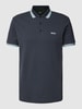 BOSS Green Poloshirt met labelstitching, model 'PADDY' Marineblauw