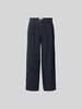 Closed Straight Fit Leinenhose Dunkelblau