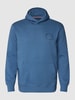 Tommy Hilfiger Big & Tall PLUS SIZE Hoodie mit Label-Print Modell 'SHADOW' Rauchblau