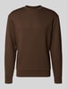 SELECTED HOMME Regular fit sweatshirt van viscosemix, model 'EMANUEL' Donkerbruin