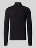 Gant Regular Fit Pullover mit Strick-Optik aus reiner Lammwolle Black