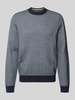 BOSS Regular Fit Strickpullover aus Baumwoll-Schurwoll-Mix Modell 'HESTRO' Marine
