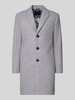 MCNEAL Lange jas van wolmix met reverskraag Lichtgrijs
