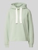 Marc O'Polo Relaxed Fit Hoodie aus reiner Baumwolle mit gepeachter Oberfläche Mint