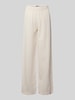 Review Wide Leg Stoffhose mit elastischem Bund Offwhite