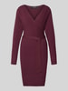 Vero Moda Getailleerde gebreide jurk van viscosemix, model 'HOLLYREM' Bordeaux