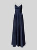 Hey Kyla Avondjurk van satijn met vetersluiting aan de achterkant Donkerblauw
