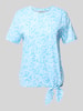 Tom Tailor Denim Regular Fit T-Shirt mit Knoten Detail Hellblau