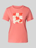 Tom Tailor Regular fit T-shirt van puur katoen Abrikoos
