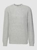 MCNEAL Strickpullover mit geripptem Rundhalsausschnitt Mittelgrau meliert