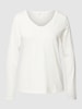 s.Oliver RED LABEL Longsleeve met ronde hals Offwhite