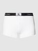 Calvin Klein Underwear Obcisłe bokserki z tkanymi detalami z logo Biały
