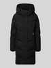 khujo Gewatteerde lange jas met capuchon, model 'Graya' Zwart