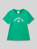 CHAMPION T-Shirt mit Label-Print Gruen