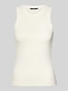 Vero Moda Slim Fit Tank Top aus Baumwoll-Mix Modell 'SMILE CAISA' Weiss