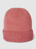 Roxy Beanie met labelstitching, model 'FREJA' Roze gemêleerd