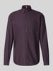 BOSS Orange Regular Fit Freizeithemd mit Button-Down-Kragen Modell 'Rickert' Purple