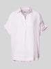 0039 Italy Regular fit blouseshirt van linnen met kapmouwen, model 'DERRY' Lichtroze