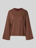 Gina Tricot Relaxed Fit Langarmshirt aus reiner Baumwolle Schoko
